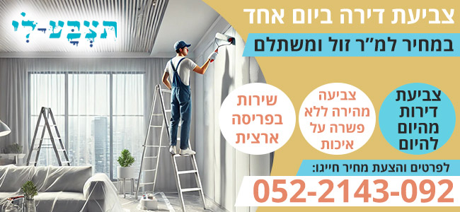 צביעת דירה ביום אחד